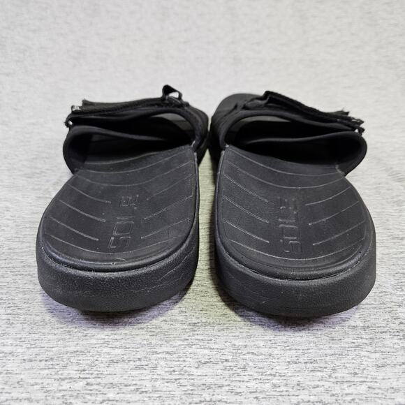 SOLE Mens Mendocino Orthotic Slide Sandal Black Adjustable Arch Support Sport 14 - Picture 4 of 15
